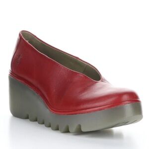 Fly London Beso Wedge in Cherry Red | 39